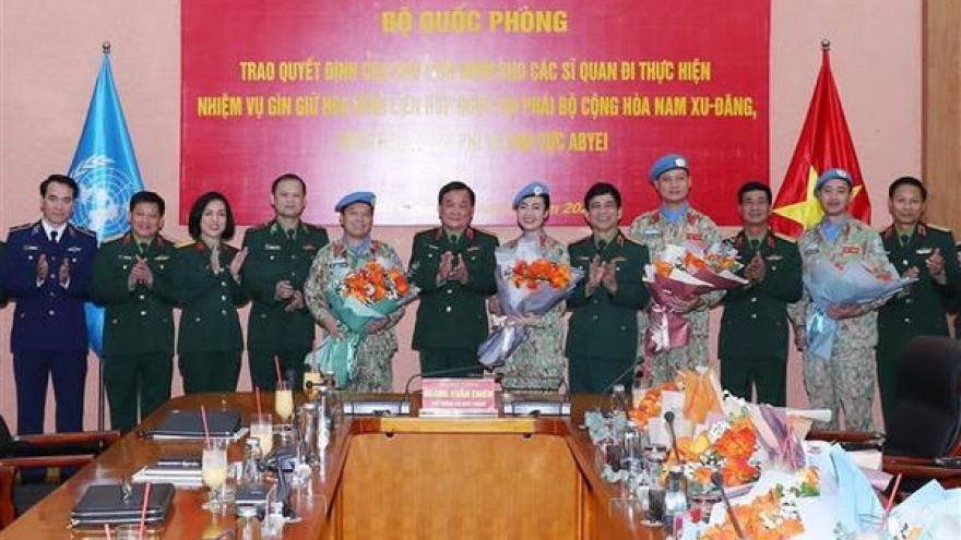 Additional Vietnamese peacekeepers sent to UN missions